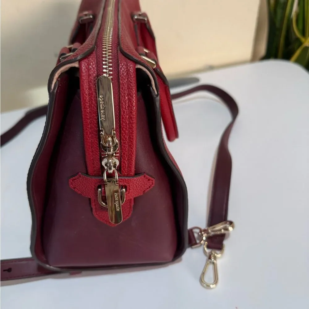 Kate Spade Red ZIP CODE Medium Satchel bag *NEW* *VINTAGE*